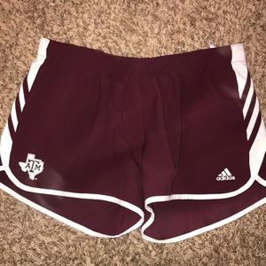 texas a&m adidas athletic shorts